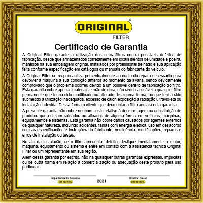 Elemento Filtrante do Ar - Secundário
